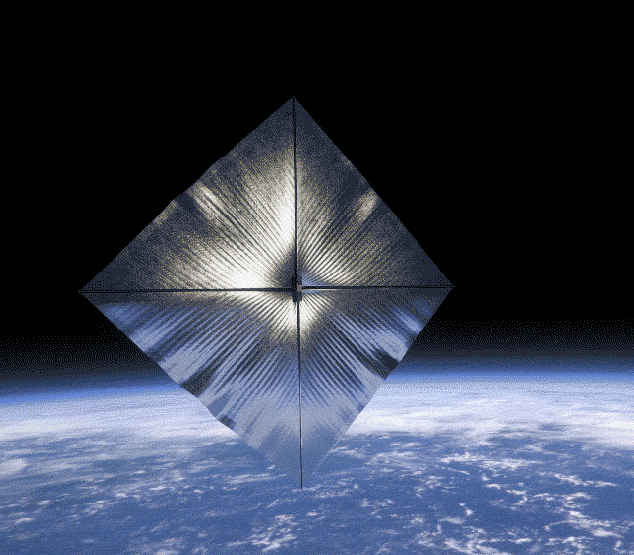 Artist's conception of the Advanced Composite Solar Sail System.